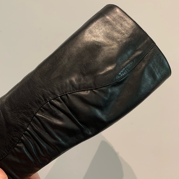 Y2K Leather Heeled Boots, Zip Closure, rounded toe - Picture 14 of 15